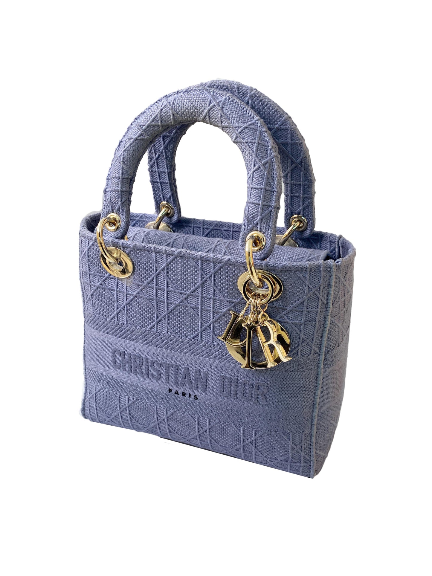 LIGHT BLUE EMBROIDERYCANNAGE MEDIUM LADY -LITE HANDBAG