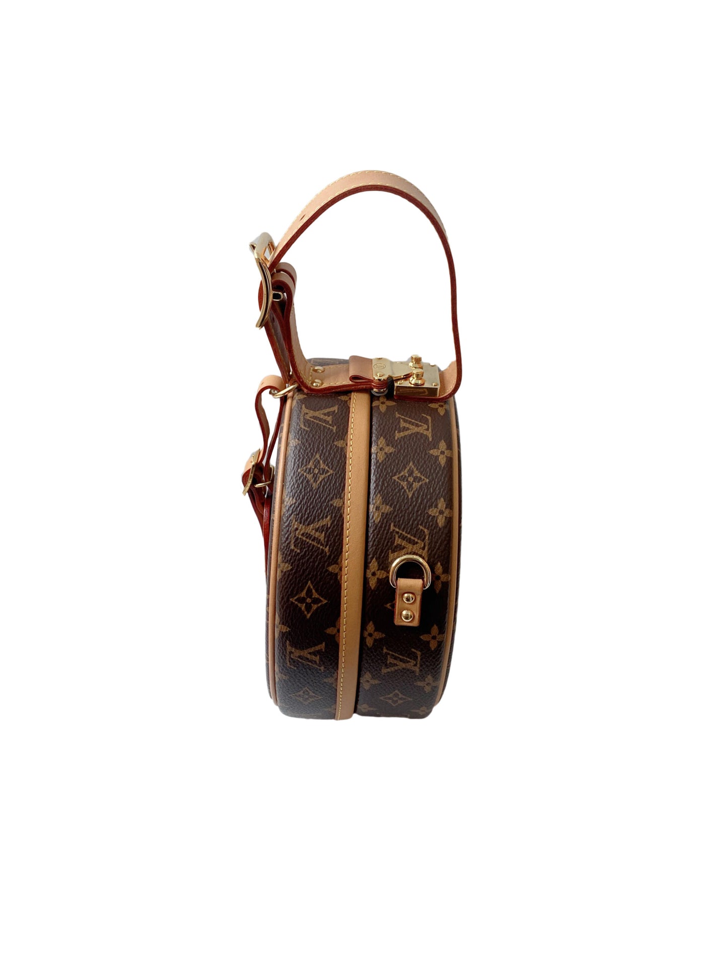 BROWN MONOGRAM CANVAS PETITE BOITE CHAPEAU BAG