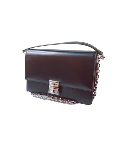 BLACK CALF LEATHER SMALL 4G BAG WITH CHAIN