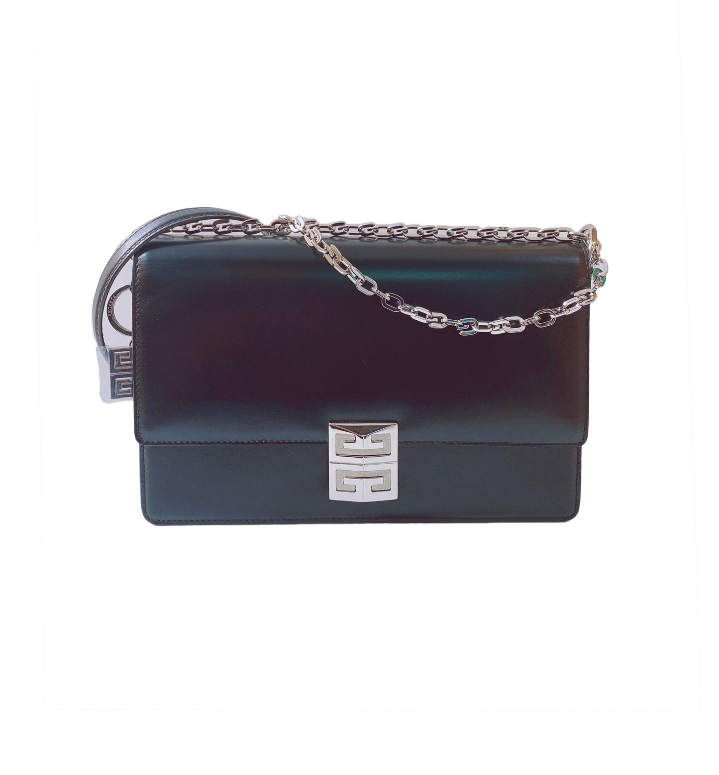 BLACK CALF LEATHER SMALL 4G BAG WITH CHAIN