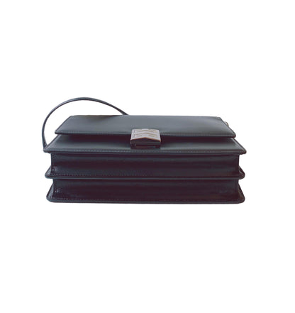 BLACK CALF LEATHER SMALL 4G BAG WITH CHAIN