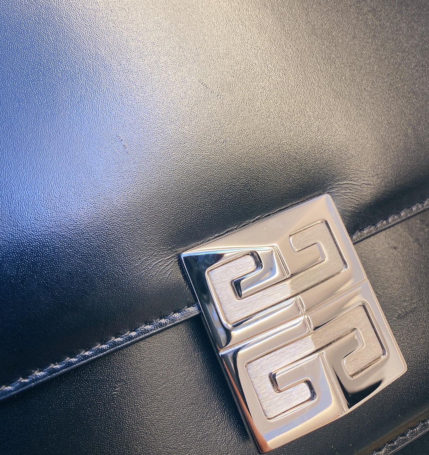 BLACK CALF LEATHER SMALL 4G BAG WITH CHAIN