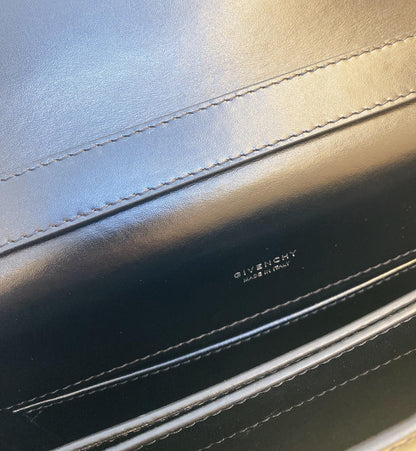 BLACK CALF LEATHER SMALL 4G BAG WITH CHAIN