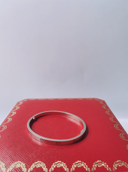 18K WHITE GOLD LOVE BRACELET, SMALL MODEL 15