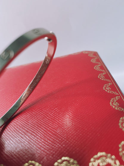 18K WHITE GOLD LOVE BRACELET, SMALL MODEL 15