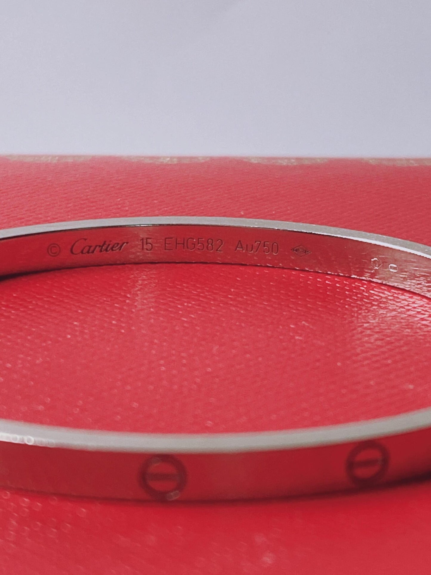 18K WHITE GOLD LOVE BRACELET, SMALL MODEL 15