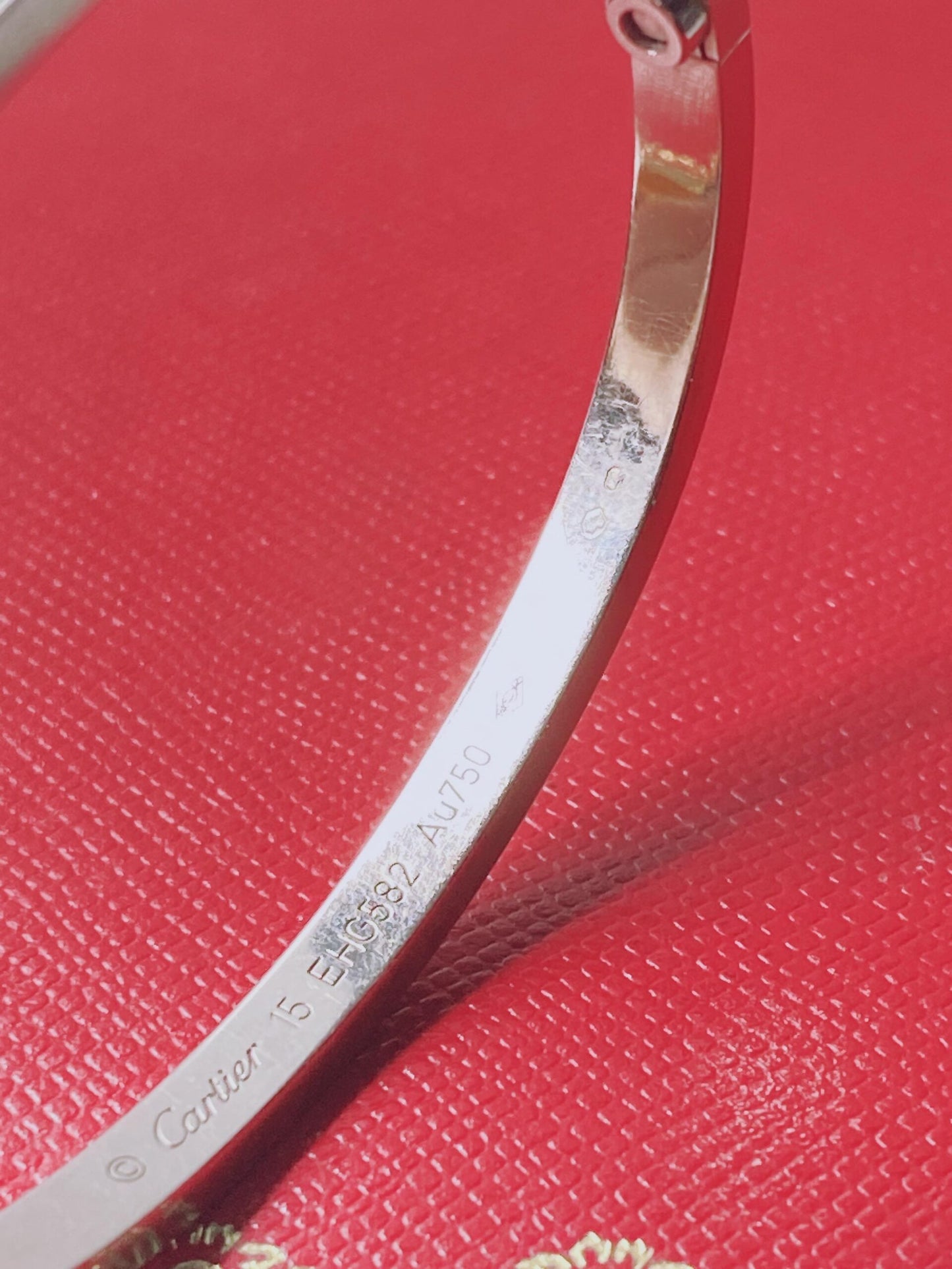 18K WHITE GOLD LOVE BRACELET, SMALL MODEL 15