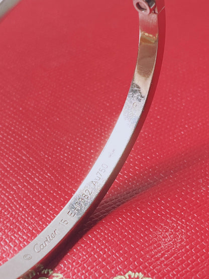 18K WHITE GOLD LOVE BRACELET, SMALL MODEL 15