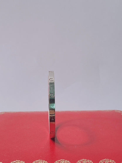 18K WHITE GOLD LOVE BRACELET, SMALL MODEL 15