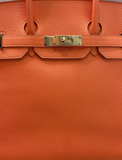 FEU ORANGE BIRKIN 35 TOGO LEATHER GOLD HARDWARE