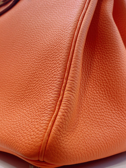 FEU ORANGE BIRKIN 35 TOGO LEATHER GOLD HARDWARE