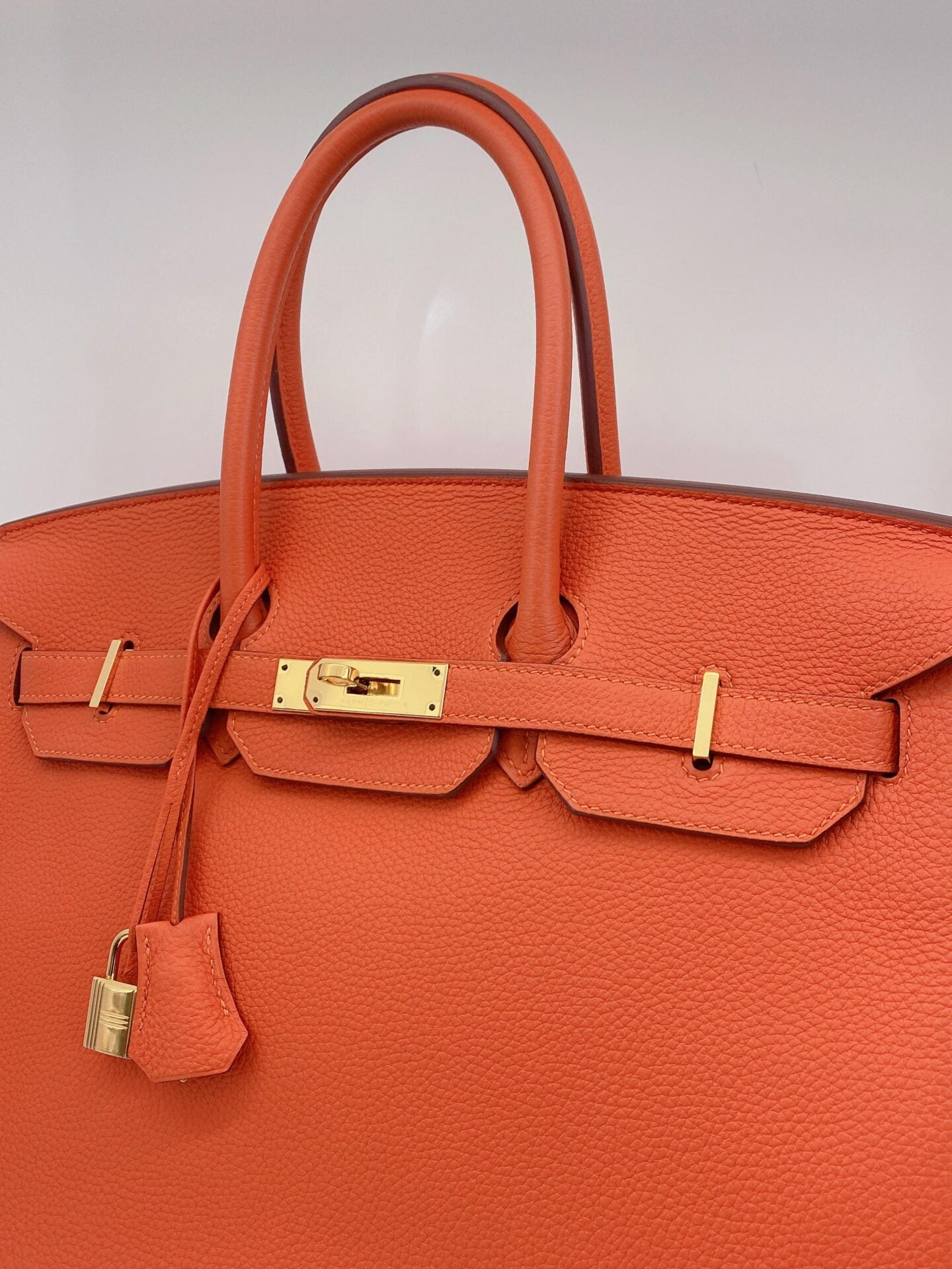 FEU ORANGE BIRKIN 35 TOGO LEATHER GOLD HARDWARE