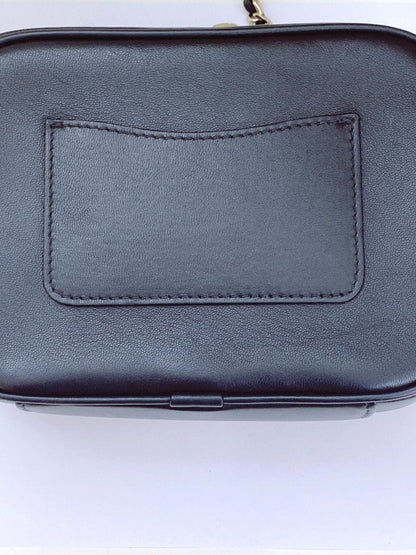 BLACK LAMBSKIN CC MANIA SMALL CAMERA BAG