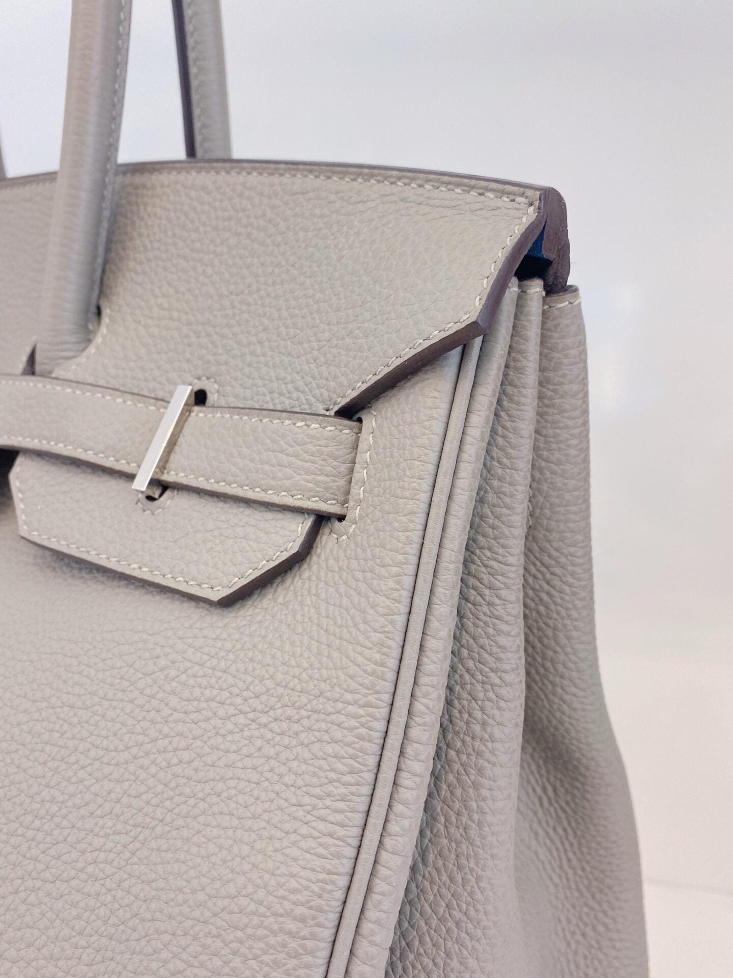 LIMITED EDITION GRIS MOUETTE & BLEU AGATE TOGO LEATHER VERSO BIRKIN 35 WITH PALLADIUM HARDWARE