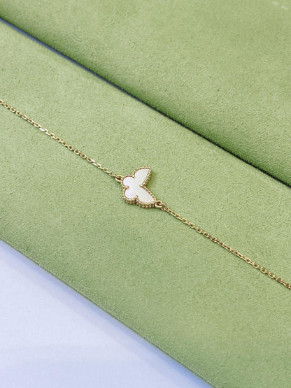 SWEET BUTTERFLY BRACELET 18K YELLOW GOLD MOTHER OF PEARL