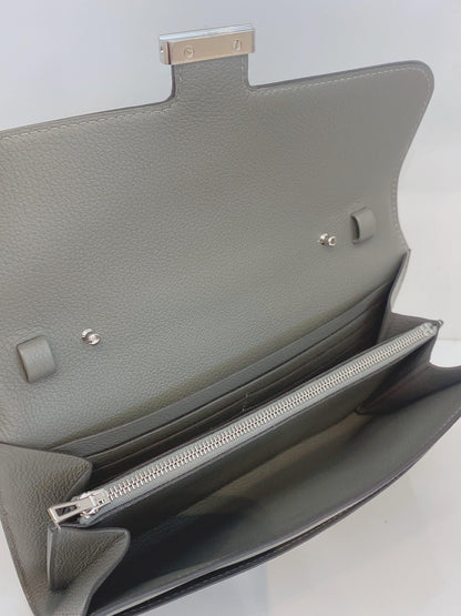 GRIS MEYER EVERCOLOR CONSTANCE TO GO WALLET PALLADIUM HARDWARE