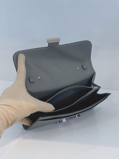 GRIS MEYER EVERCOLOR CONSTANCE TO GO WALLET PALLADIUM HARDWARE