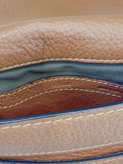 BROWN LEATHER MARCIE CROSSBODY BAG