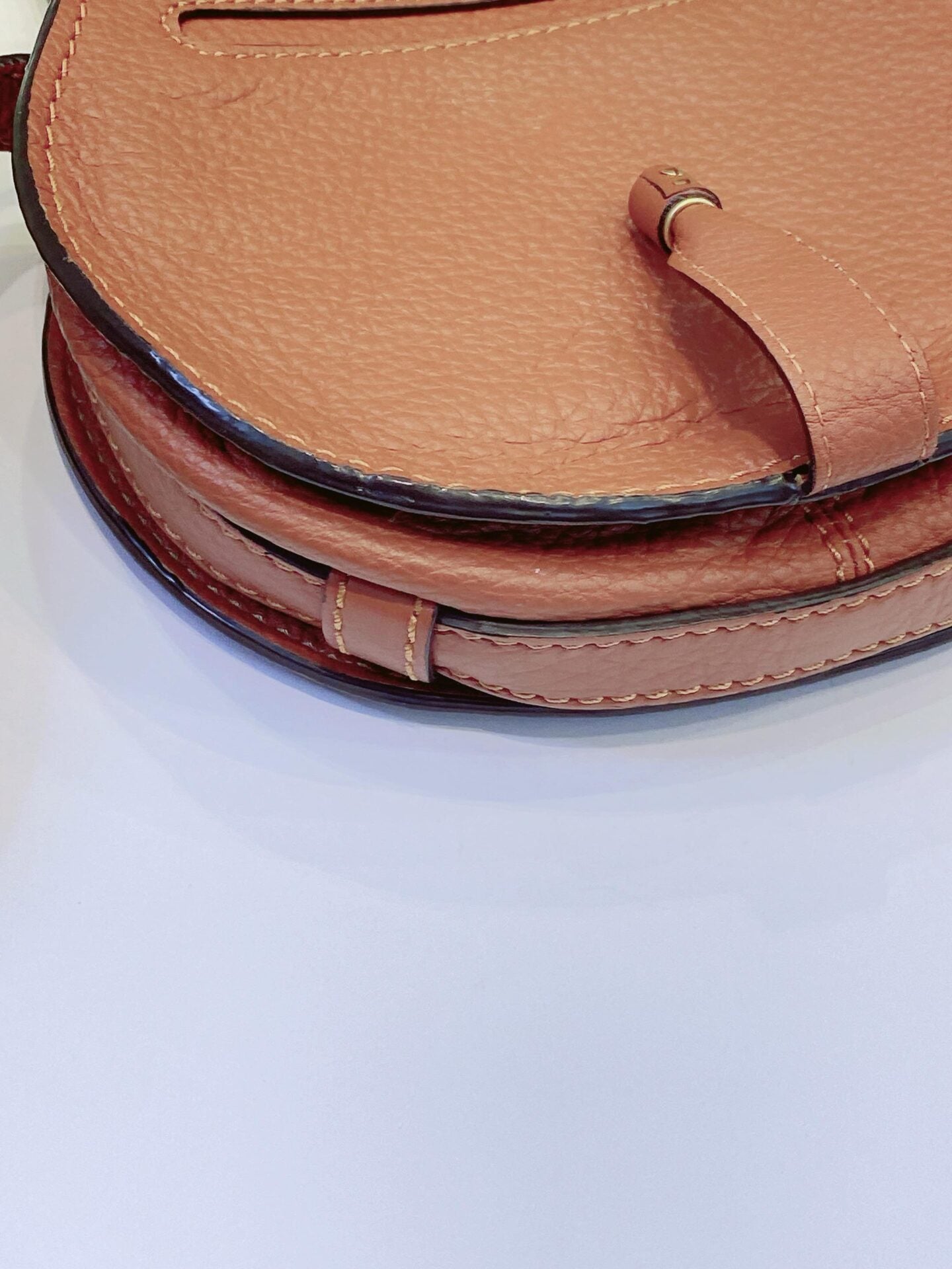 BROWN LEATHER MARCIE CROSSBODY BAG