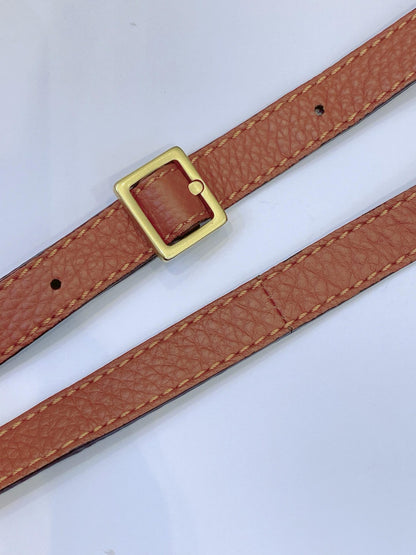 BROWN LEATHER MARCIE CROSSBODY BAG