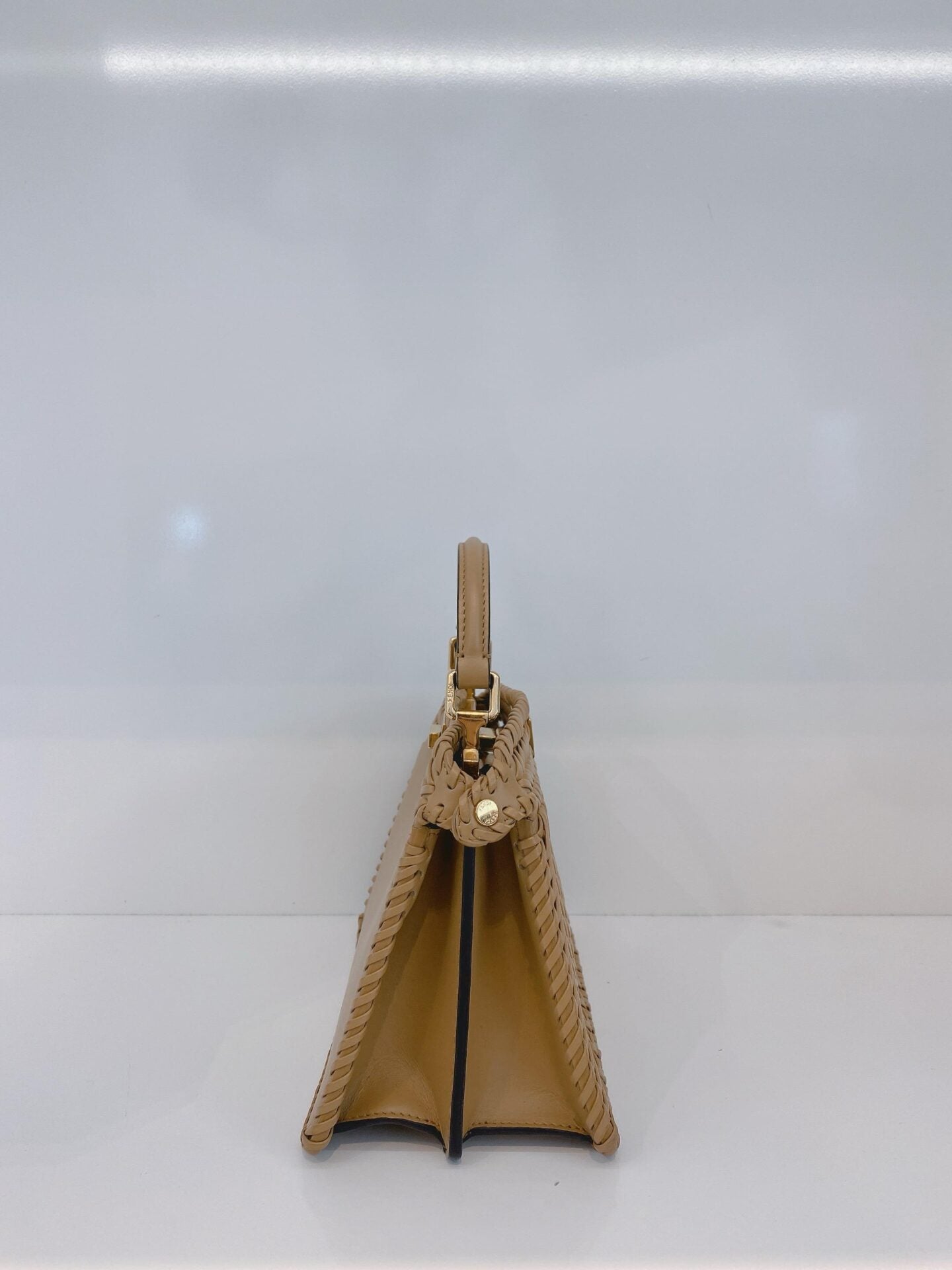 BEIGE NAPPA INTRECCIATO LEATHER PETITE ISEEU PEEKABOO