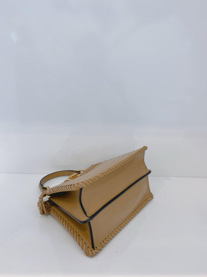 BEIGE NAPPA INTRECCIATO LEATHER PETITE ISEEU PEEKABOO