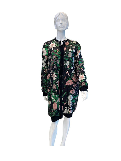 HEAVY FELTED EMBROIDERED REVERSIBLE CARDIGAN S