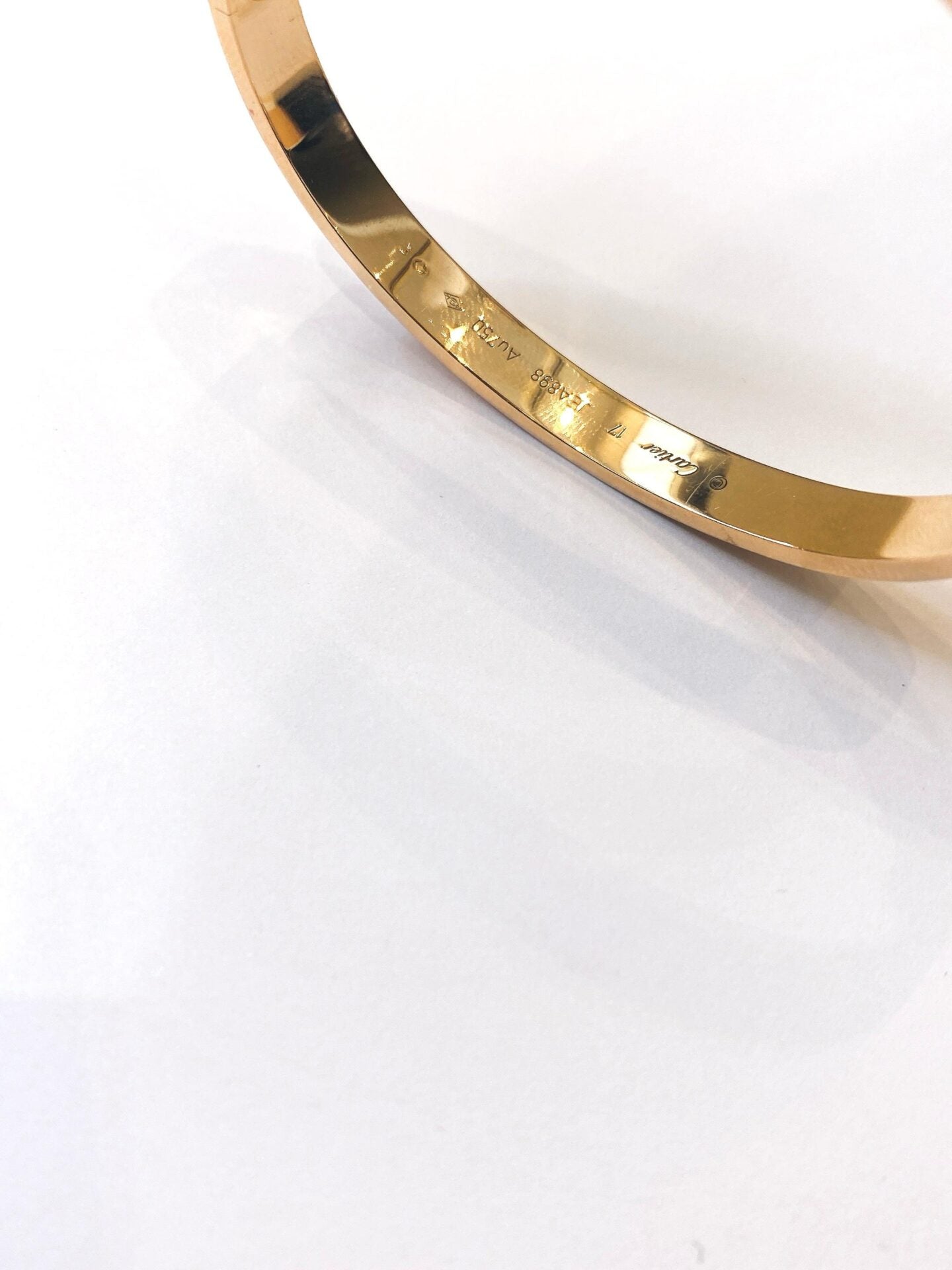 ROSE GOLD LOVE BRACELET CLASSIC MODEL SIZE 17