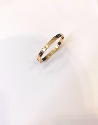 ROSE GOLD LOVE BRACELET CLASSIC MODEL SIZE 17