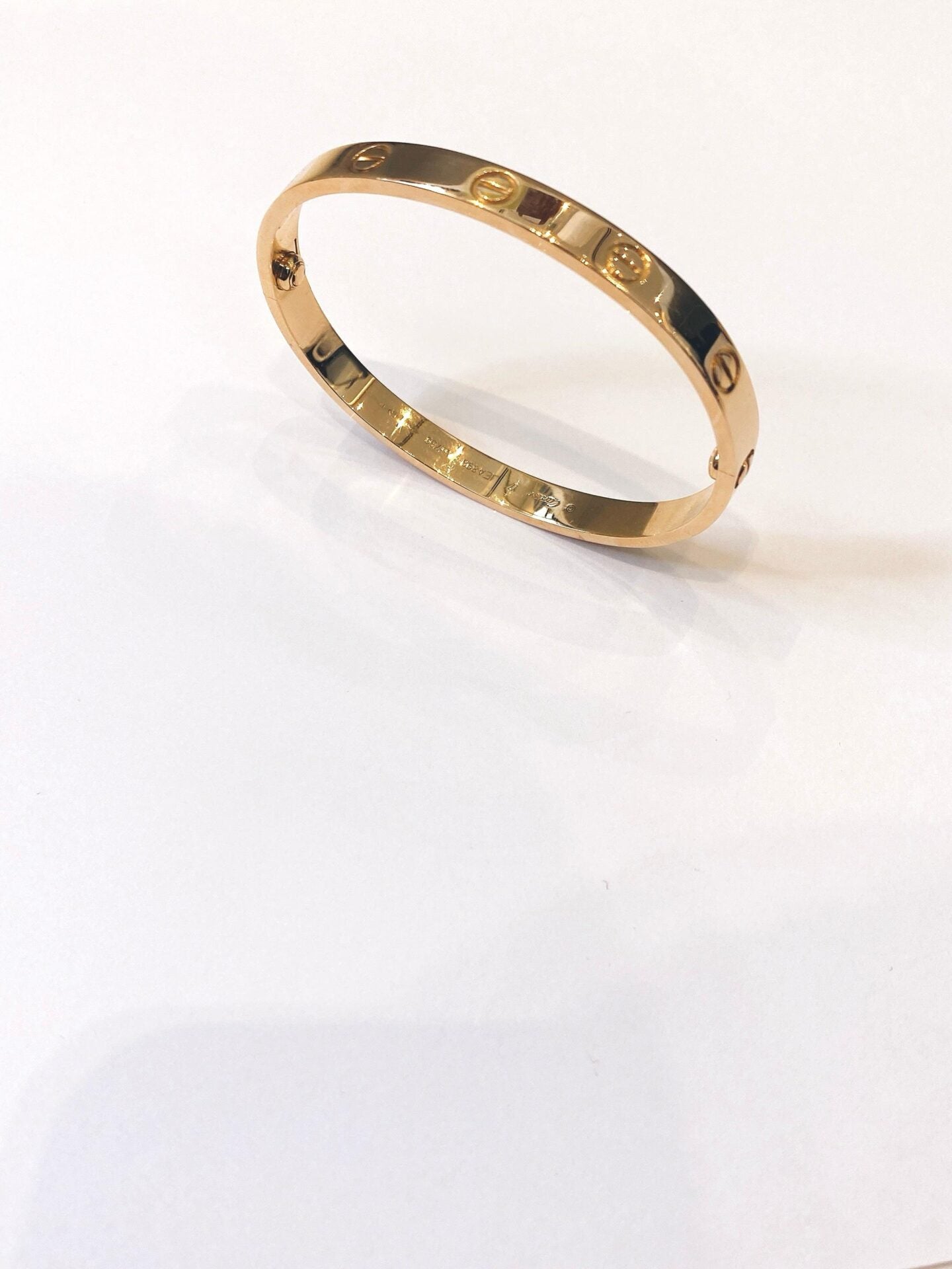 ROSE GOLD LOVE BRACELET CLASSIC MODEL SIZE 17