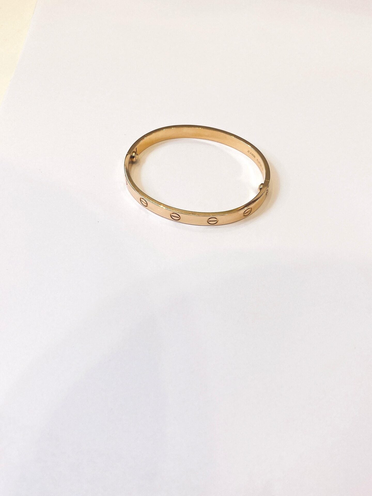 ROSE GOLD LOVE BRACELET CLASSIC MODEL SIZE 17