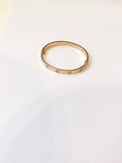 ROSE GOLD LOVE BRACELET CLASSIC MODEL SIZE 17