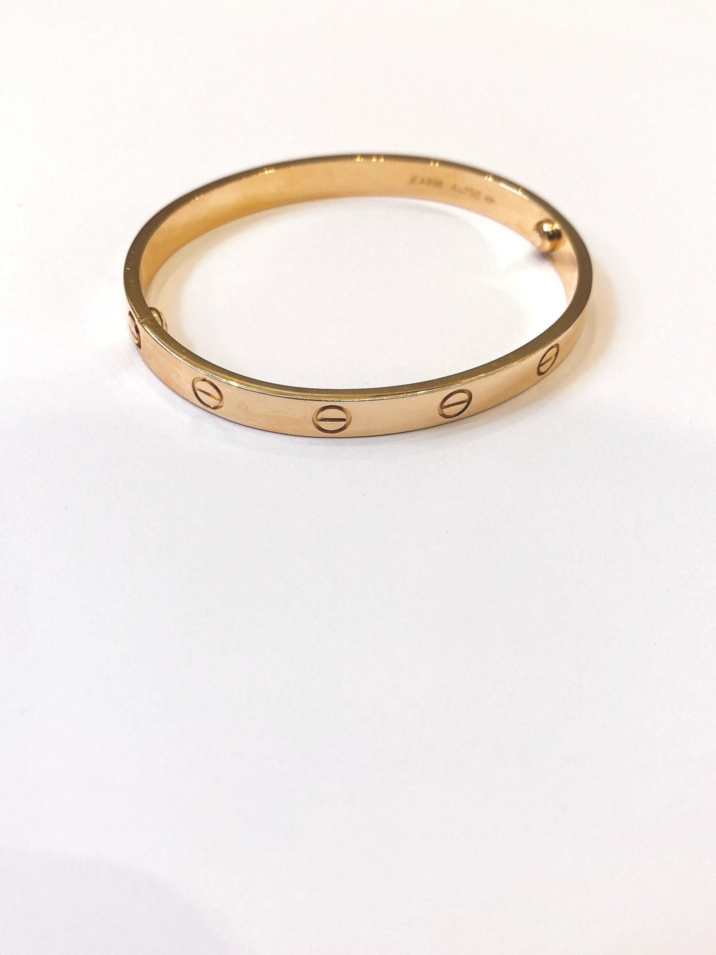 ROSE GOLD LOVE BRACELET CLASSIC MODEL SIZE 17