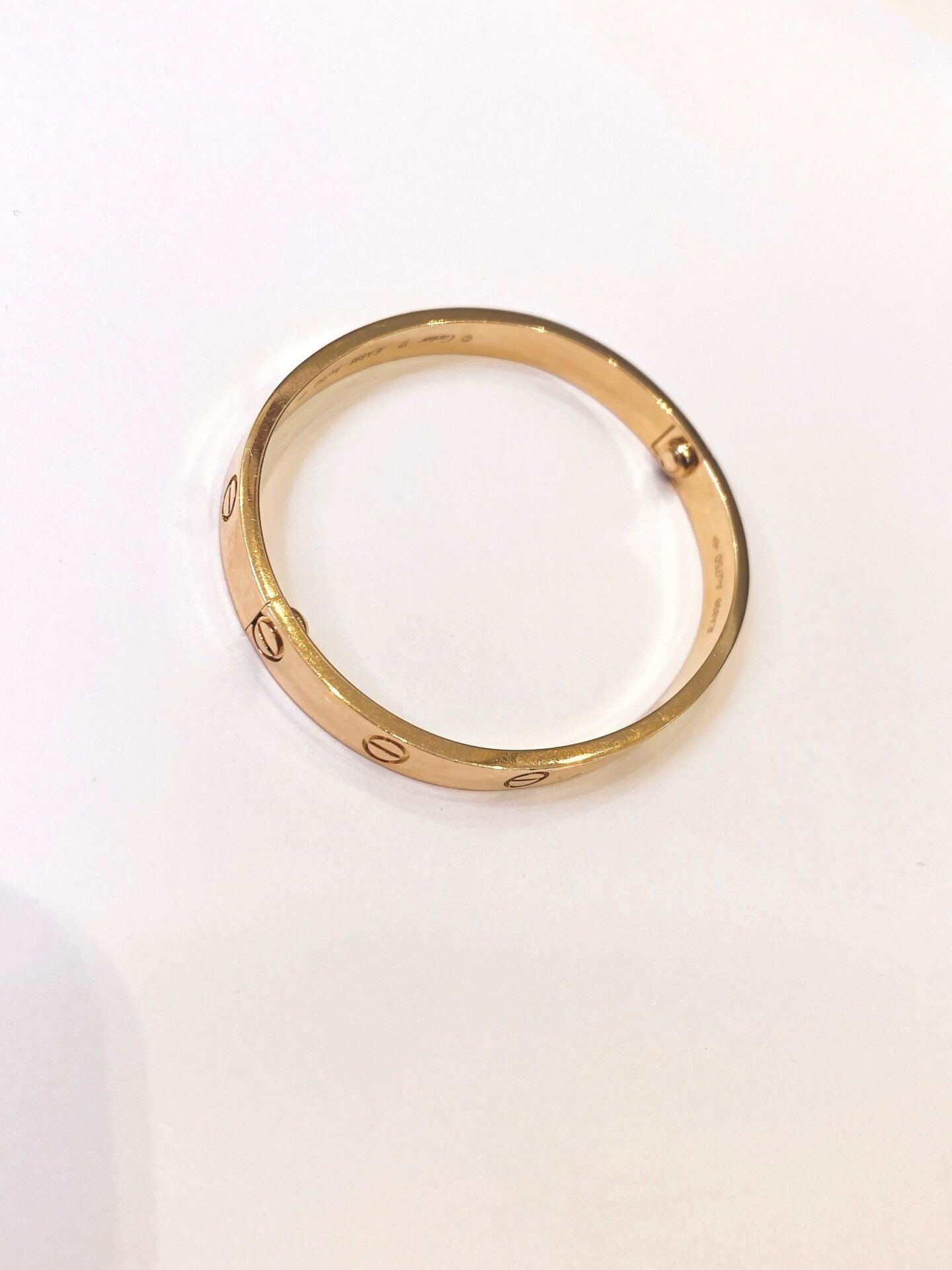 ROSE GOLD LOVE BRACELET CLASSIC MODEL SIZE 17