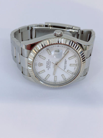 DATEJUST II 116334 OYSTER WHITE DIAL 41MM WATCH