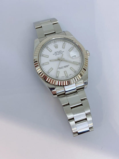 DATEJUST II 116334 OYSTER WHITE DIAL 41MM WATCH