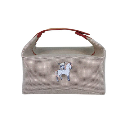 BISCUIT CANVAS LARGE BRIDE-A-BRAC CABRIOLE CASE