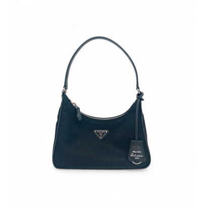 BLACK NYLON MINI RE-EDITION 2005 SHOULDER BAG