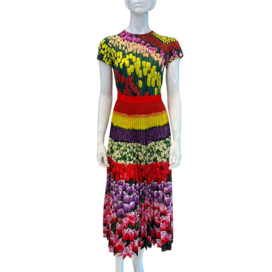 FLORAL PRINT TOP AND MIDI SKIRT XS/40