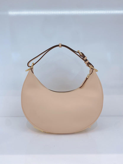 PEACH LEATHER SMALL FENDIGRAPHY HOBO BAG