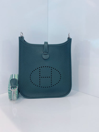VERT MANGROVE CLEMENCE LEATHER EVELYNE II TPM BAG