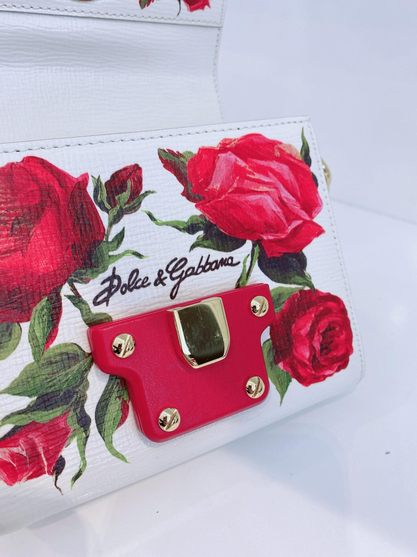 WHITE FLORAL PRINT LUCIA MINI BOX BAG
