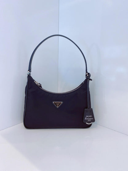 BLACK NYLON MINI RE-EDITION 2005 SHOULDER BAG