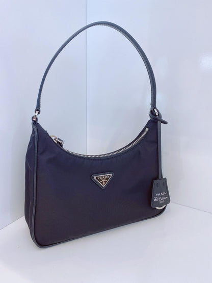 BLACK NYLON MINI RE-EDITION 2005 SHOULDER BAG