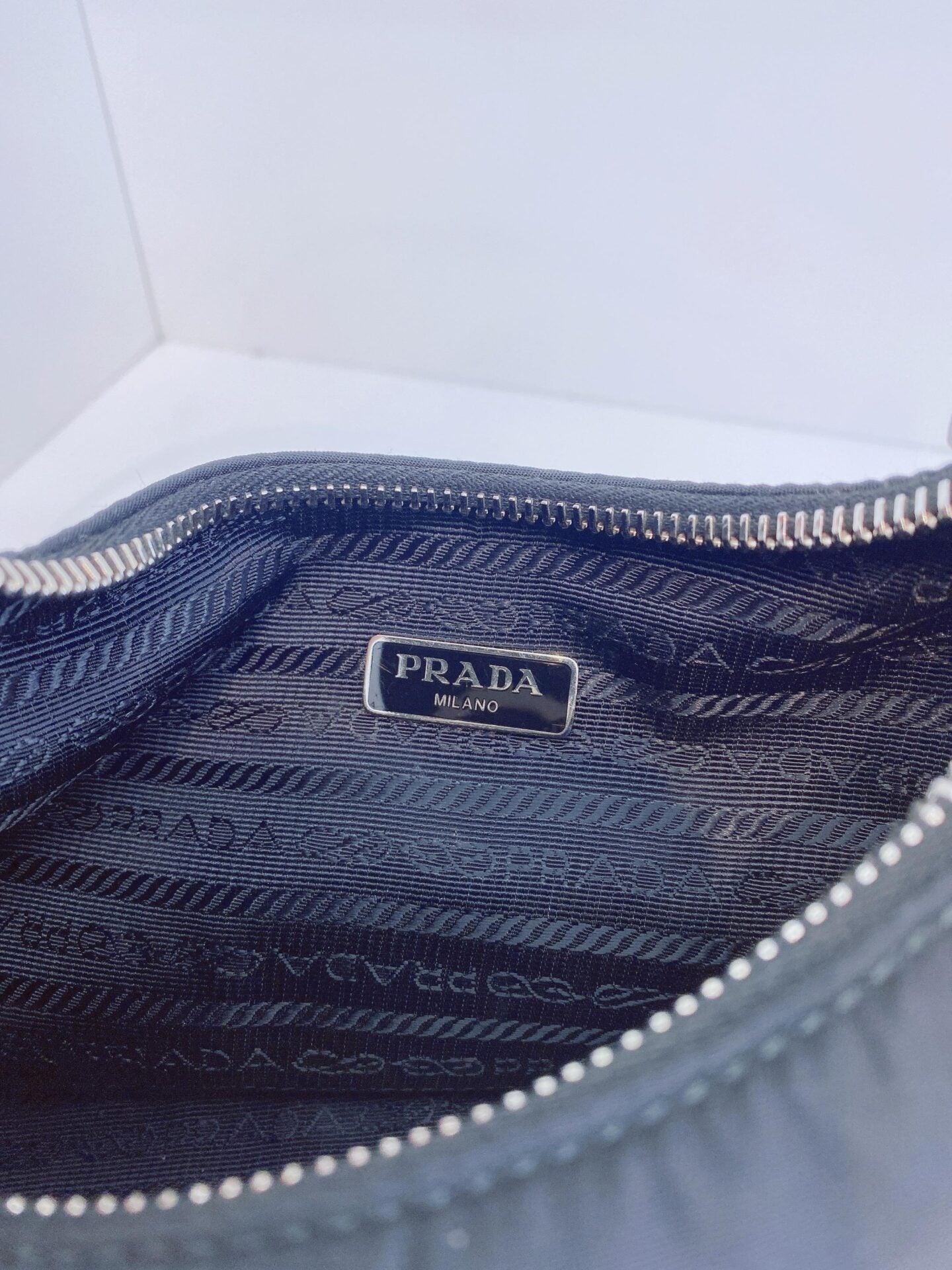 BLACK NYLON MINI RE-EDITION 2005 SHOULDER BAG