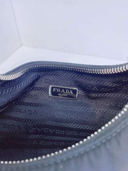 BLACK NYLON MINI RE-EDITION 2005 SHOULDER BAG