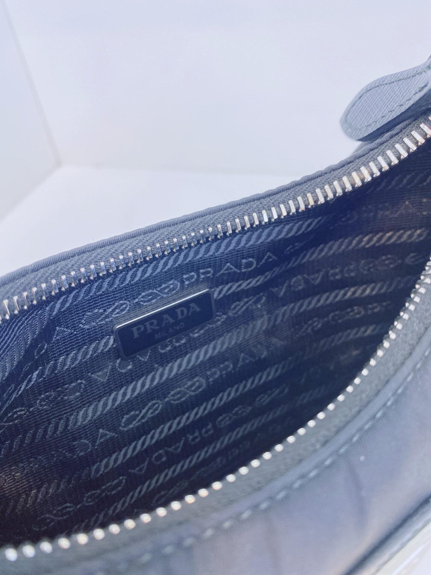 BLACK NYLON MINI RE-EDITION 2005 SHOULDER BAG