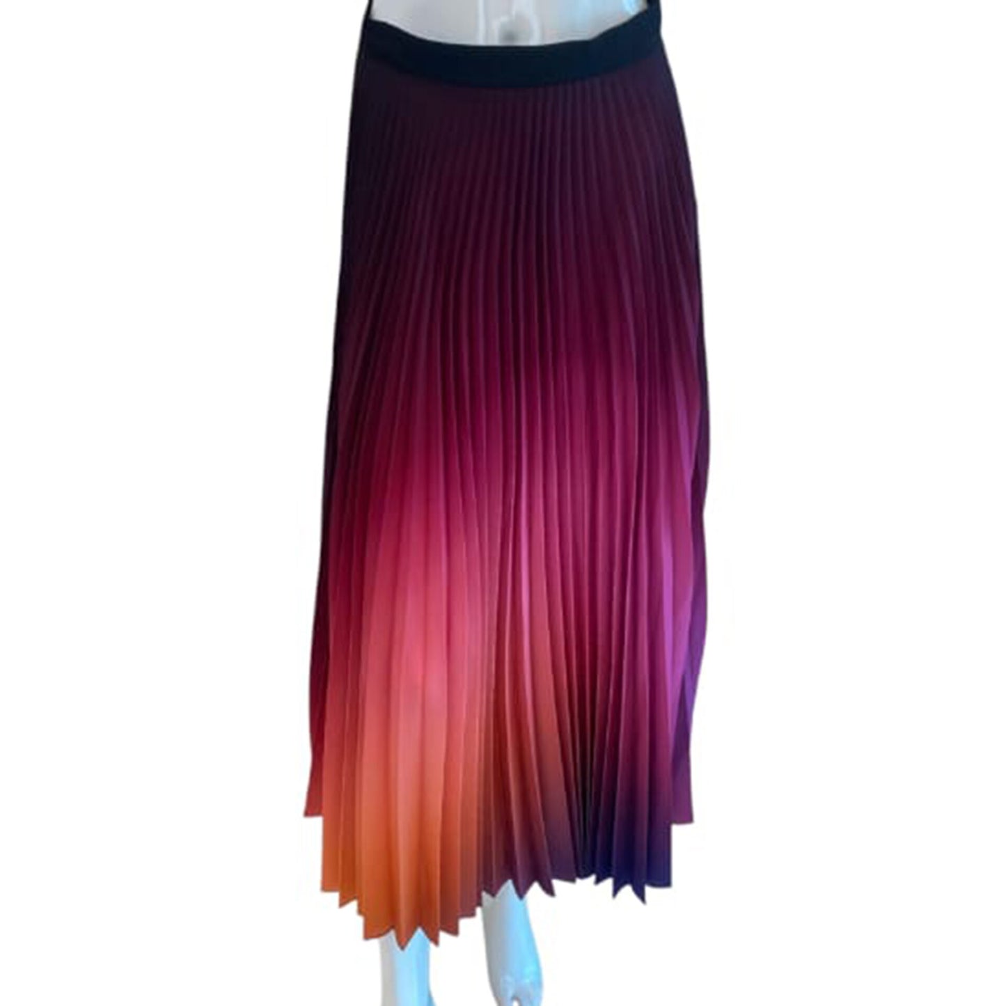 PINK OMBRE PLEATED SKIRT US6