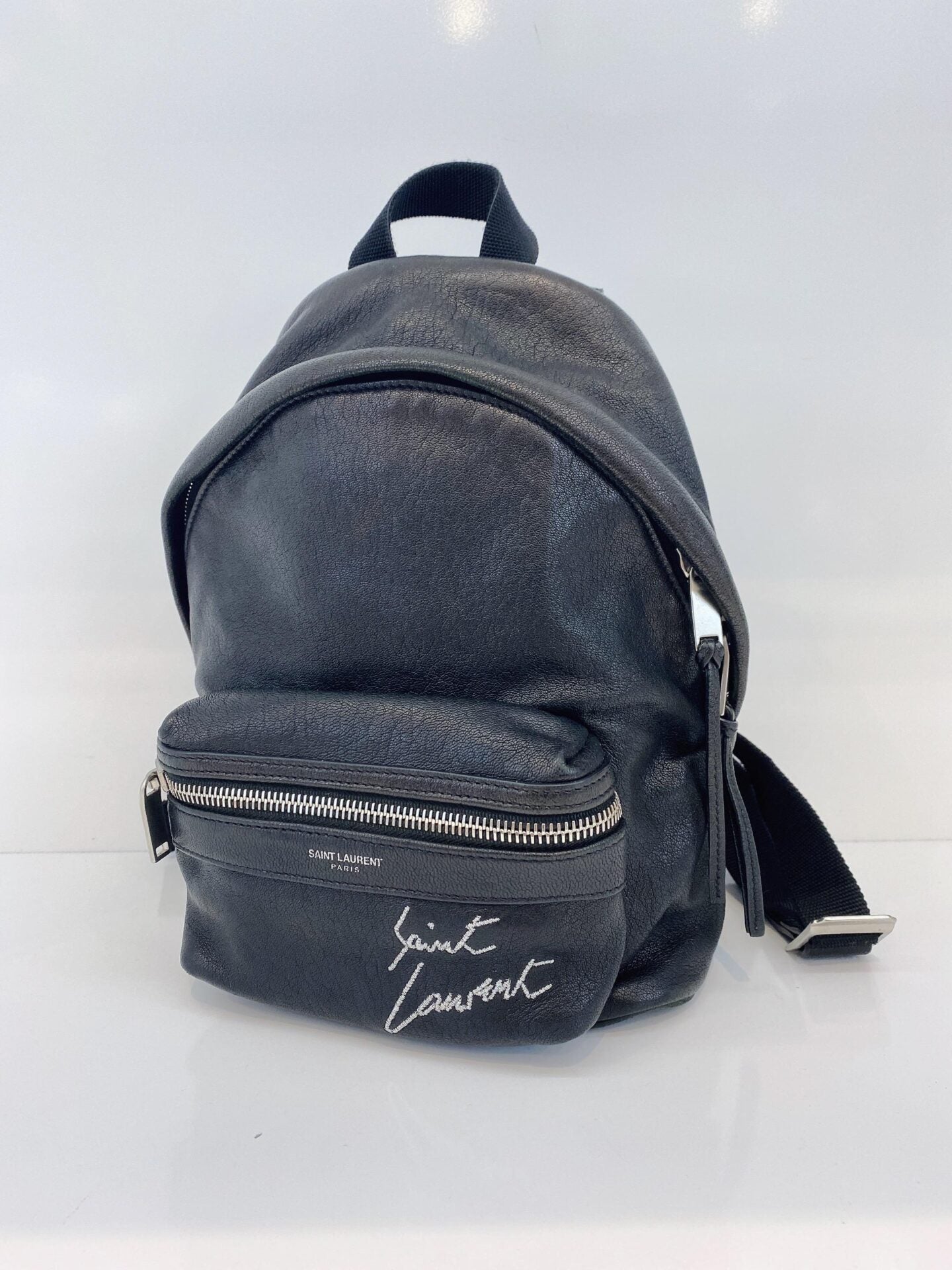 BLACK LAMBSKIN LEATHER MINI TOY CITY BACKPACK