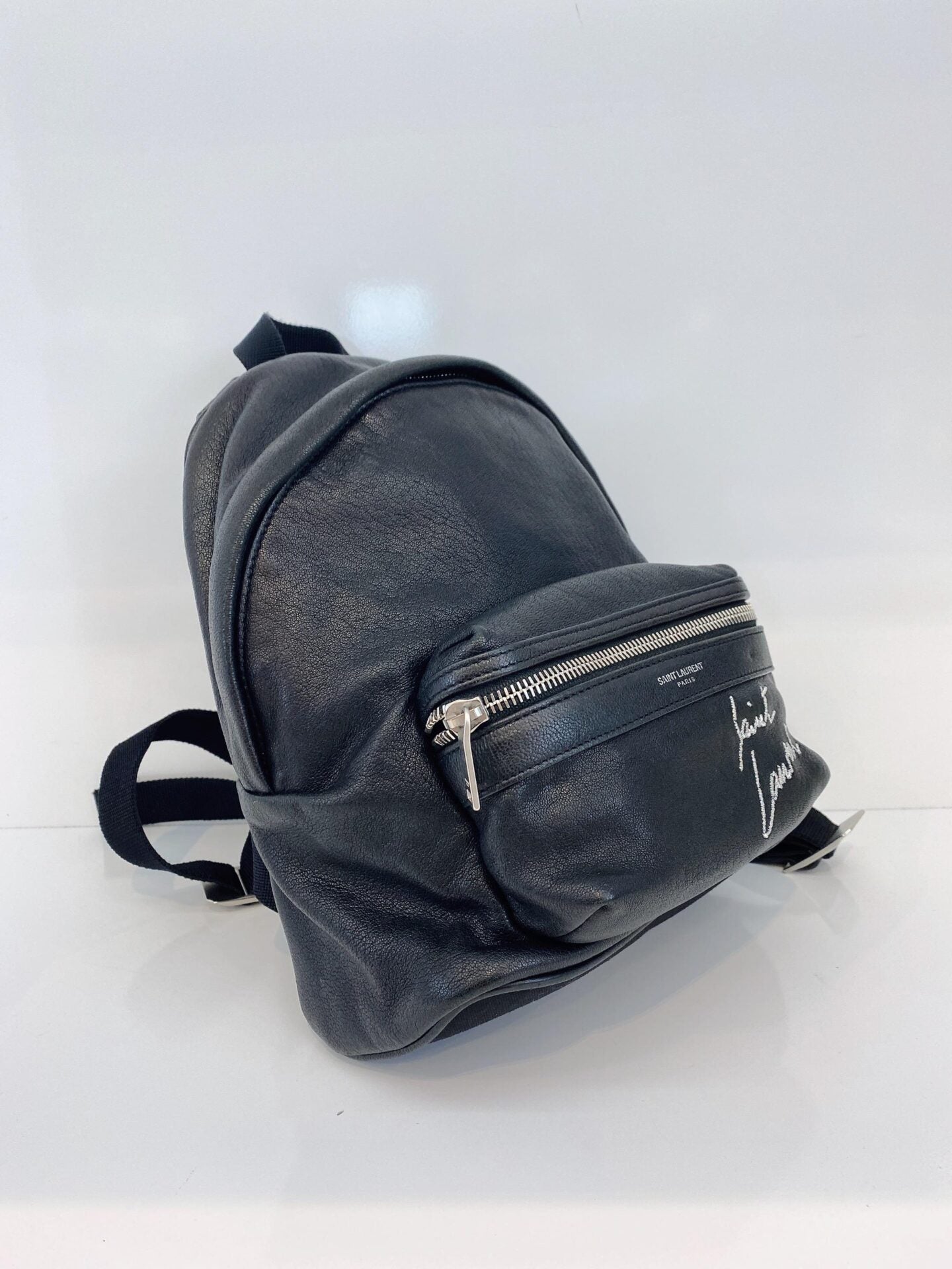 BLACK LAMBSKIN LEATHER MINI TOY CITY BACKPACK